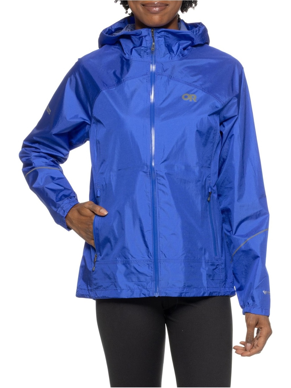 REI - Outdoor Research Women's Blue Waterproof Hooded Jacket ( size S/P)